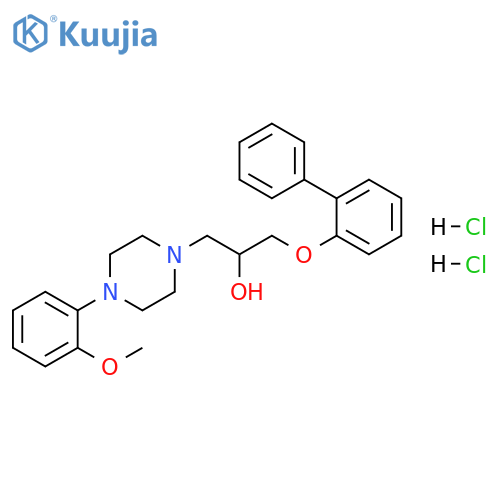 1-{[1,1'-biphenyl]-2-yloxy}-3-[4-(2-methoxyphenyl)piperazin-1-yl]propan-2-ol dihydrochloride structure