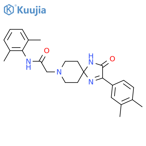 N-(2,6-dimethylphenyl)-2-2-(3,4-dimethylphenyl)-3-oxo-1,4,8-triazaspiro4.5dec-1-en-8-ylacetamide structure