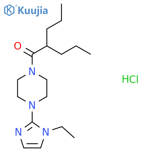 1-4-(1-ethyl-1H-imidazol-2-yl)piperazin-1-yl-2-propylpentan-1-one hydrochloride structure