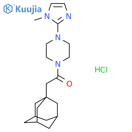 2-(adamantan-1-yl)-1-4-(1-methyl-1H-imidazol-2-yl)piperazin-1-ylethan-1-one hydrochloride structure