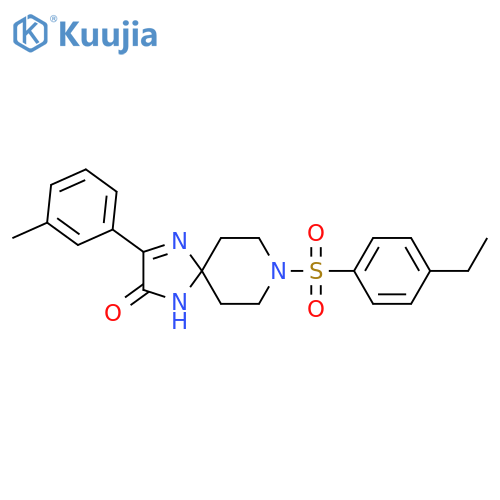 8-(4-ethylbenzenesulfonyl)-3-(3-methylphenyl)-1,4,8-triazaspiro[4.5]dec-3-en-2-one structure