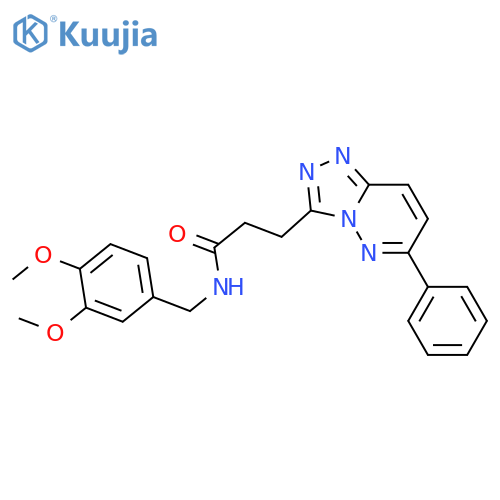 N-(3,4-dimethoxyphenyl)methyl-3-{6-phenyl-1,2,4triazolo4,3-bpyridazin-3-yl}propanamide structure