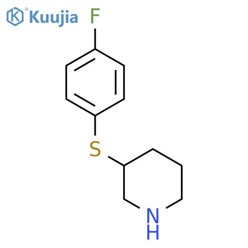 3-[(4-fluorophenyl)sulfanyl]piperidine structure