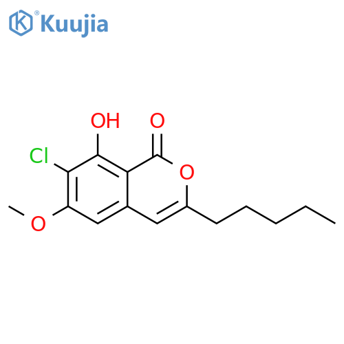 7-chloro-8-hydroxy-6-methoxy-3-pentylisocoumarin structure
