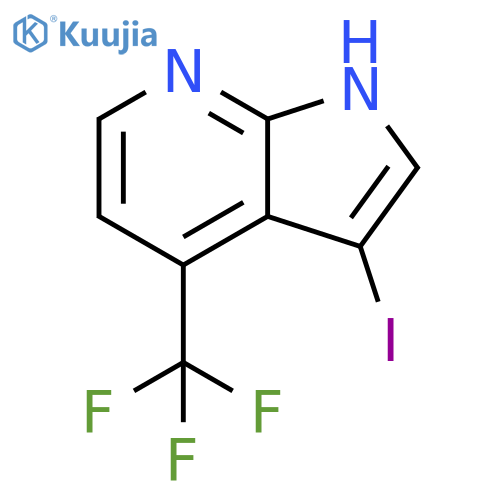 3-iodo-4-(trifluoromethyl)-1H-pyrrolo[2,3-b]pyridine structure