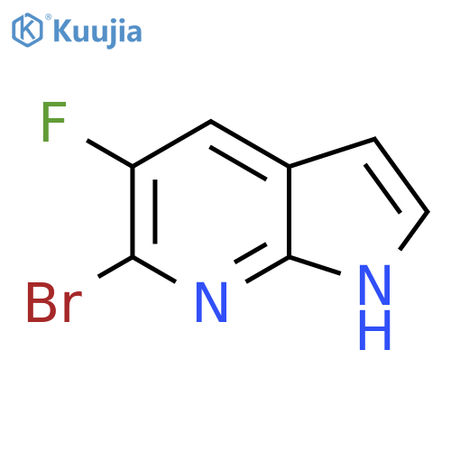 6-bromo-5-fluoro-1H-pyrrolo[2,3-b]pyridine structure
