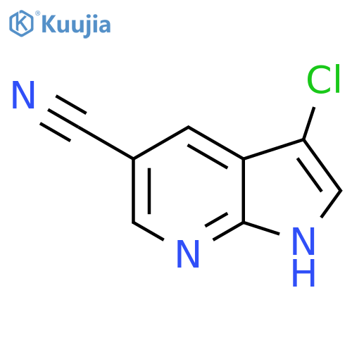 3-chloro-1H-pyrrolo[2,3-b]pyridine-5-carbonitrile structure