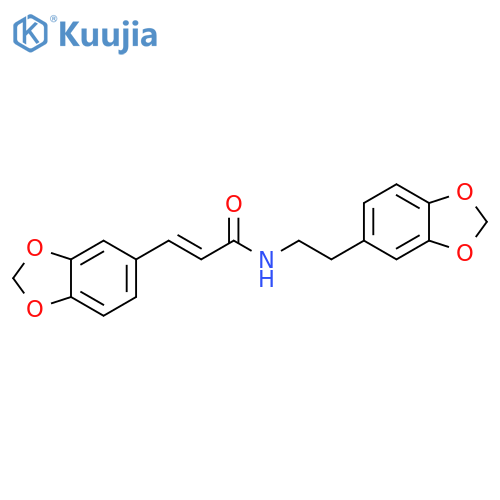 2-Propenamide,3-(1,3-benzodioxol-5-yl)-N-[2-(1,3-benzodioxol-5-yl)ethyl]-, (2E)- structure