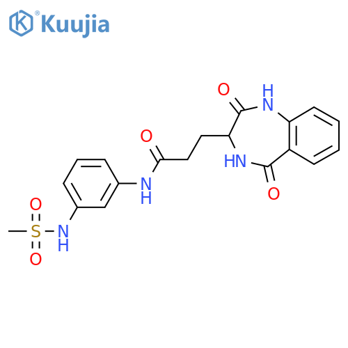 3-(2,5-dioxo-2,3,4,5-tetrahydro-1H-1,4-benzodiazepin-3-yl)-N-(3-methanesulfonamidophenyl)propanamide structure
