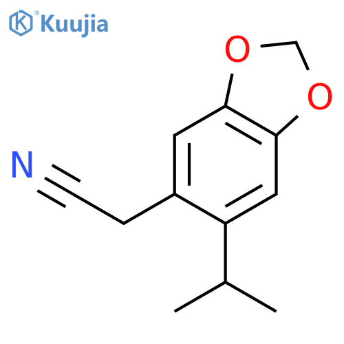 1,3-Benzodioxole-5-acetonitrile, 6-(1-methylethyl)- structure