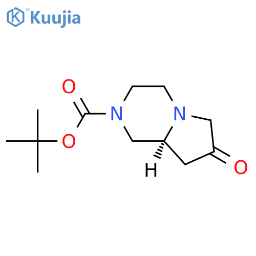 tert-butyl (8aS)-7-oxo-octahydropyrrolo[1,2-a]piperazine-2-carboxylate structure