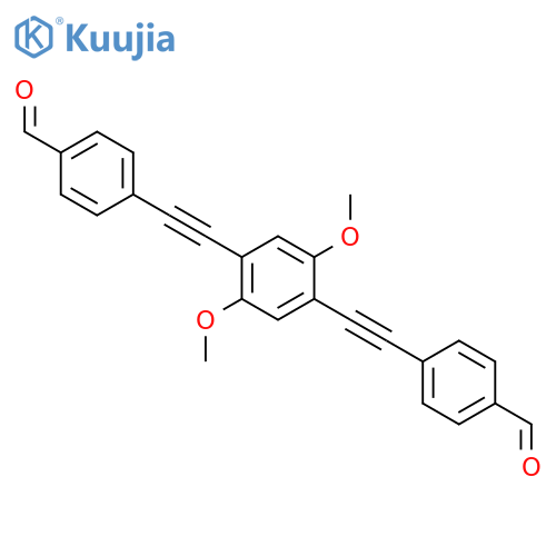 4,4'-[(2,5-Dimethoxy-1,4-phenylene)di-2,1-ethynediyl]dibenzaldehyde structure
