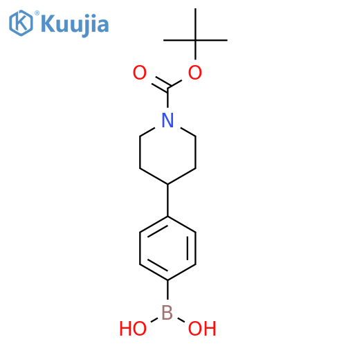 4-(1-(Tert-butoxycarbonyl)piperidin-4-YL)phenylboronic acid structure