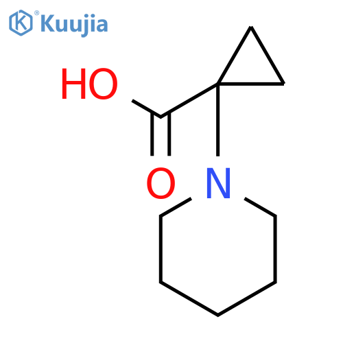 Cyclopropanecarboxylic acid, 1-(1-piperidinyl)- structure