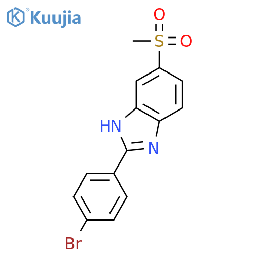 2-(4-Bromophenyl)-6-(methylsulfonyl)-1H-benzodimidazole structure