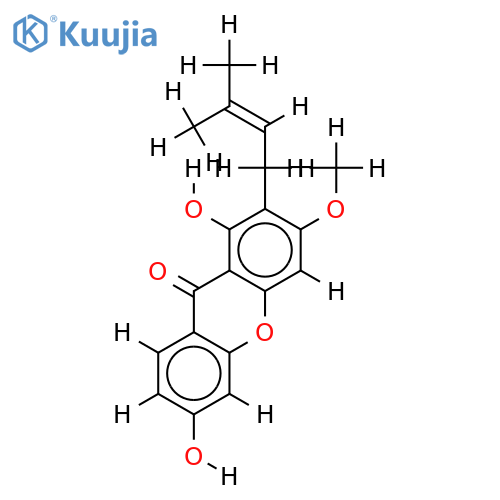 3-Me ether-1,3,6-Trihydroxy-2-(3-methyl-2-buteny)-9H-xanthen-9-one structure