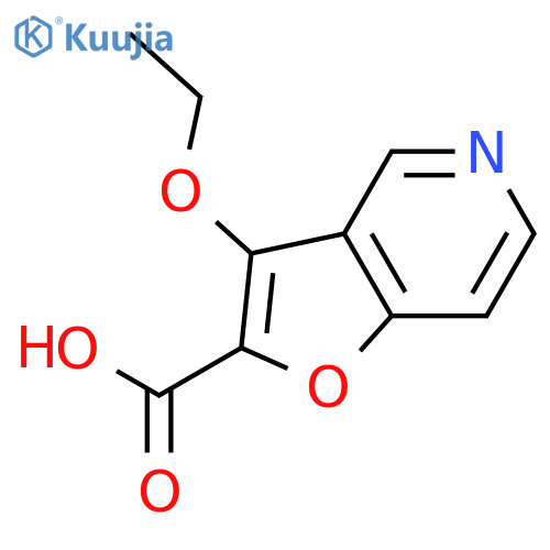 Furo[3,2-c]pyridine-2-carboxylicacid, 3-ethoxy- structure
