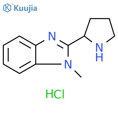 1-methyl-2-pyrrolidin-2-yl-benzimidazole;dihydrochloride structure