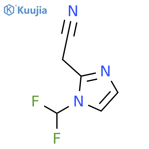 2-1-(Difluoromethyl)-1H-imidazol-2-ylacetonitrile structure
