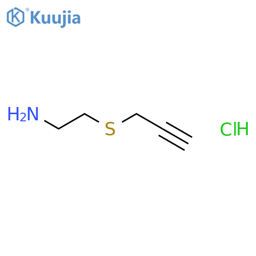 2-(prop-2-yn-1-ylsulfanyl)ethan-1-amine hydrochloride structure
