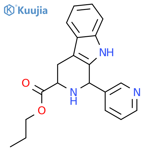 1H-Pyrido[3,4-b]indole-3-carboxylicacid, 2,3,4,9-tetrahydro-1-(3-pyridinyl)-, propyl ester structure