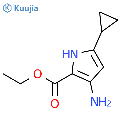 Ethyl 3-amino-5-cyclopropyl-1H-pyrrole-2-carboxylate structure