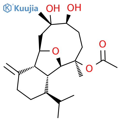 [(1R,2R,6R,7R,8R,9R,12S,13S)-12,13-Dihydroxy-9,13-dimethyl-3-methylidene-6-propan-2-yl-15-oxatricyclo[6.6.1.02,7]pentadecan-9-yl] acetate structure