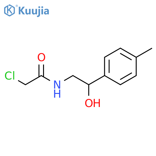 2-chloro-N-2-hydroxy-2-(4-methylphenyl)ethylacetamide structure