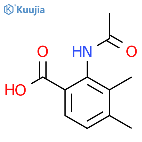 2-Acetamido-3,4-dimethylbenzoic acid structure