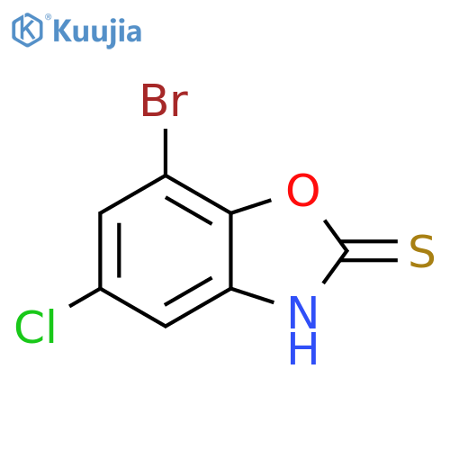 7-Bromo-5-chloro-2(3H)-benzoxazolethione structure