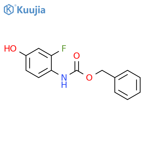 Carbamic acid, N-(2-fluoro-4-hydroxyphenyl)-, phenylmethyl ester structure