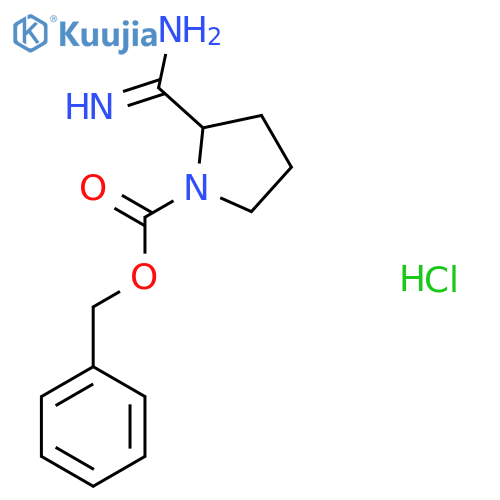 benzyl 2-carbamimidoylpyrrolidine-1-carboxylate hydrochloride structure