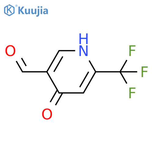 4-oxo-6-(trifluoromethyl)-1H-pyridine-3-carbaldehyde structure