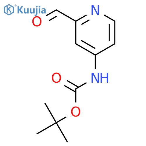 Tert-butyl 2-formylpyridin-4-ylcarbamate structure