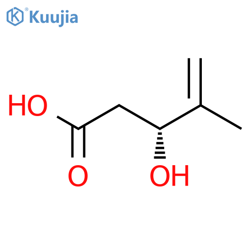 (3R)-3-hydroxy-4-methylpent-4-enoic acid structure
