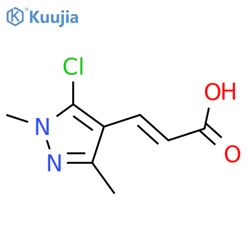 3-(5-chloro-1,3-dimethyl-1H-pyrazol-4-yl)prop-2-enoic acid structure