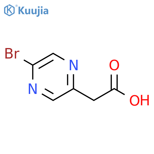 2-(5-bromopyrazin-2-yl)acetic acid structure