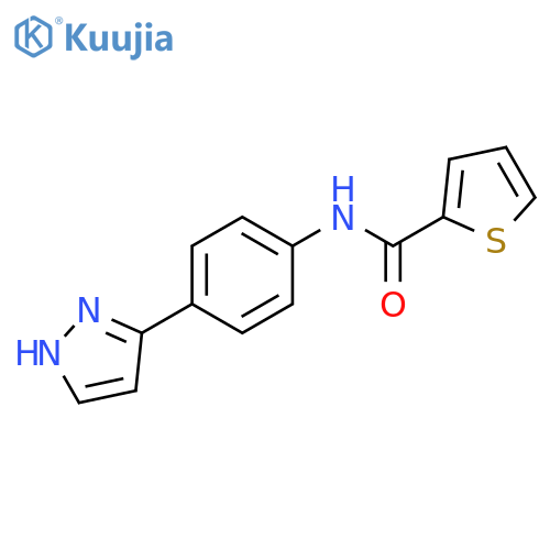 N-[4-(1H-pyrazol-3-yl)phenyl]thiophene-2-carboxamide structure