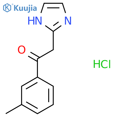 2-(1H-imidazol-2-yl)-1-(3-methylphenyl)ethan-1-one hydrochloride structure