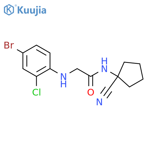 2-(4-bromo-2-chlorophenyl)amino-N-(1-cyanocyclopentyl)acetamide structure
