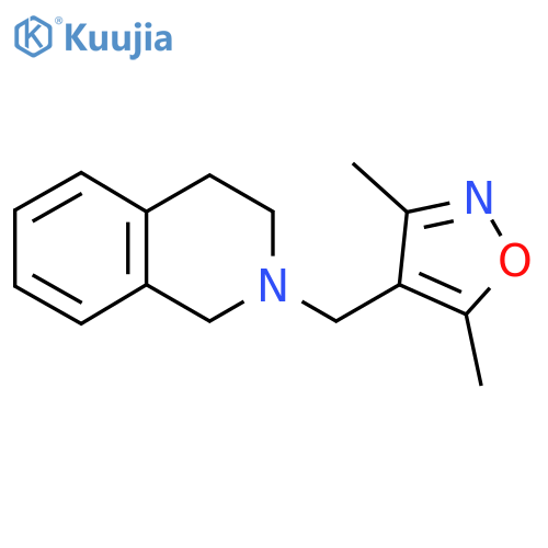 2-[(3,5-dimethyl-1,2-oxazol-4-yl)methyl]-1,2,3,4-tetrahydroisoquinoline structure