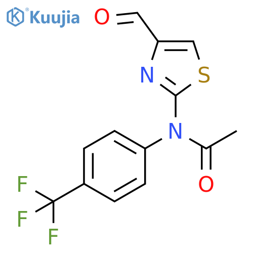 N-(4-Formyl-1,3-thiazol-2-yl)-N-4-(trifluoromethyl)phenylacetamide structure