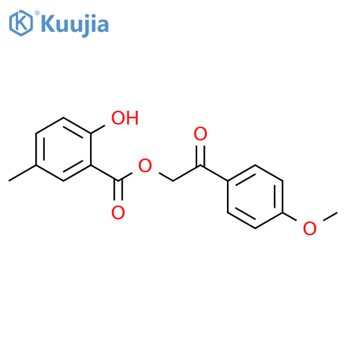 2-(4-methoxyphenyl)-2-oxoethyl 2-hydroxy-5-methylbenzoate structure