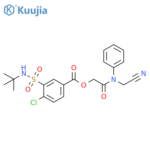 2-[(Cyanomethyl)phenylamino]-2-oxoethyl 4-chloro-3-[[(1,1-dimethylethyl)amino]sulfonyl]benzoate structure