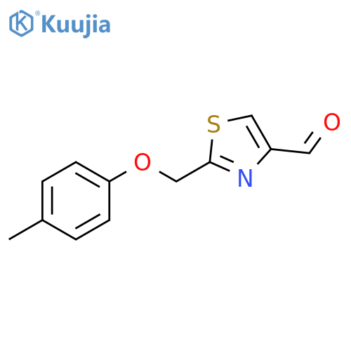 2-(4-methylphenoxymethyl)-1,3-thiazole-4-carbaldehyde structure