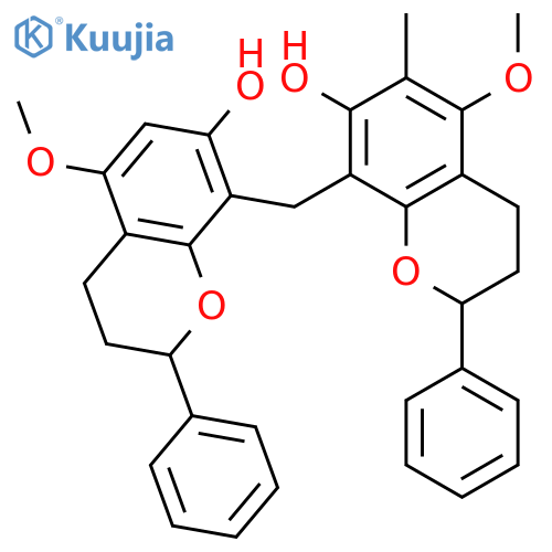 6-Methyl-8,8'-methylenebis[5,7-dihydroxyflavan]; (2ξ,2'ξ)-form, 5,5'-Di-Me ether structure