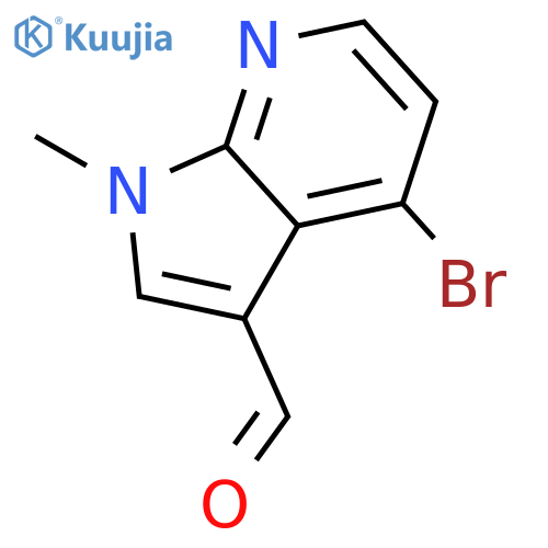 4-bromo-1-methyl-1H-pyrrolo2,3-bpyridine-3-carbaldehyde structure