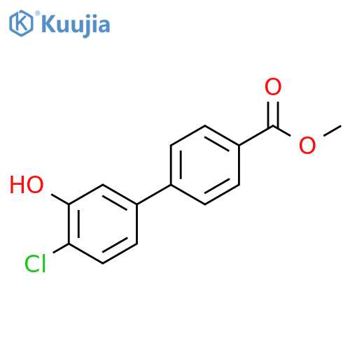 2-Chloro-5-(4-methoxycarbonylphenyl)phenol structure