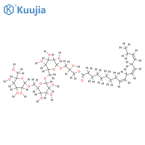 1-O-(9Z,12Z,15Z-octadecatrienoyl)-3-O-[beta-D-galactopyranosyl-(1->6)-O-beta-D-galactopyranosyl-(1->6)-O-beta-D-galactopyranosyl]glycerol structure