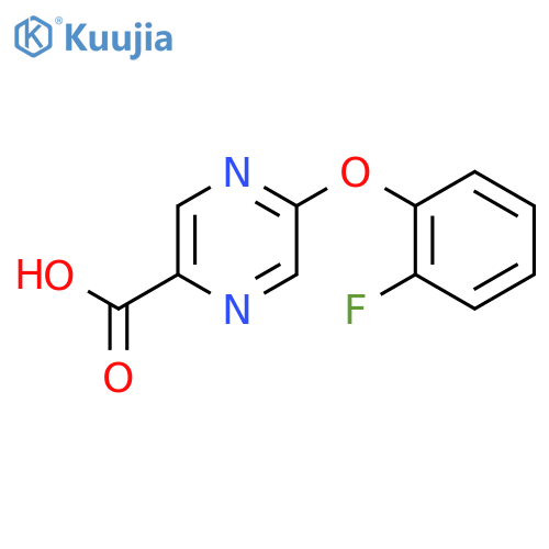 5-(2-Fluorophenoxy)pyrazine-2-carboxylic acid structure